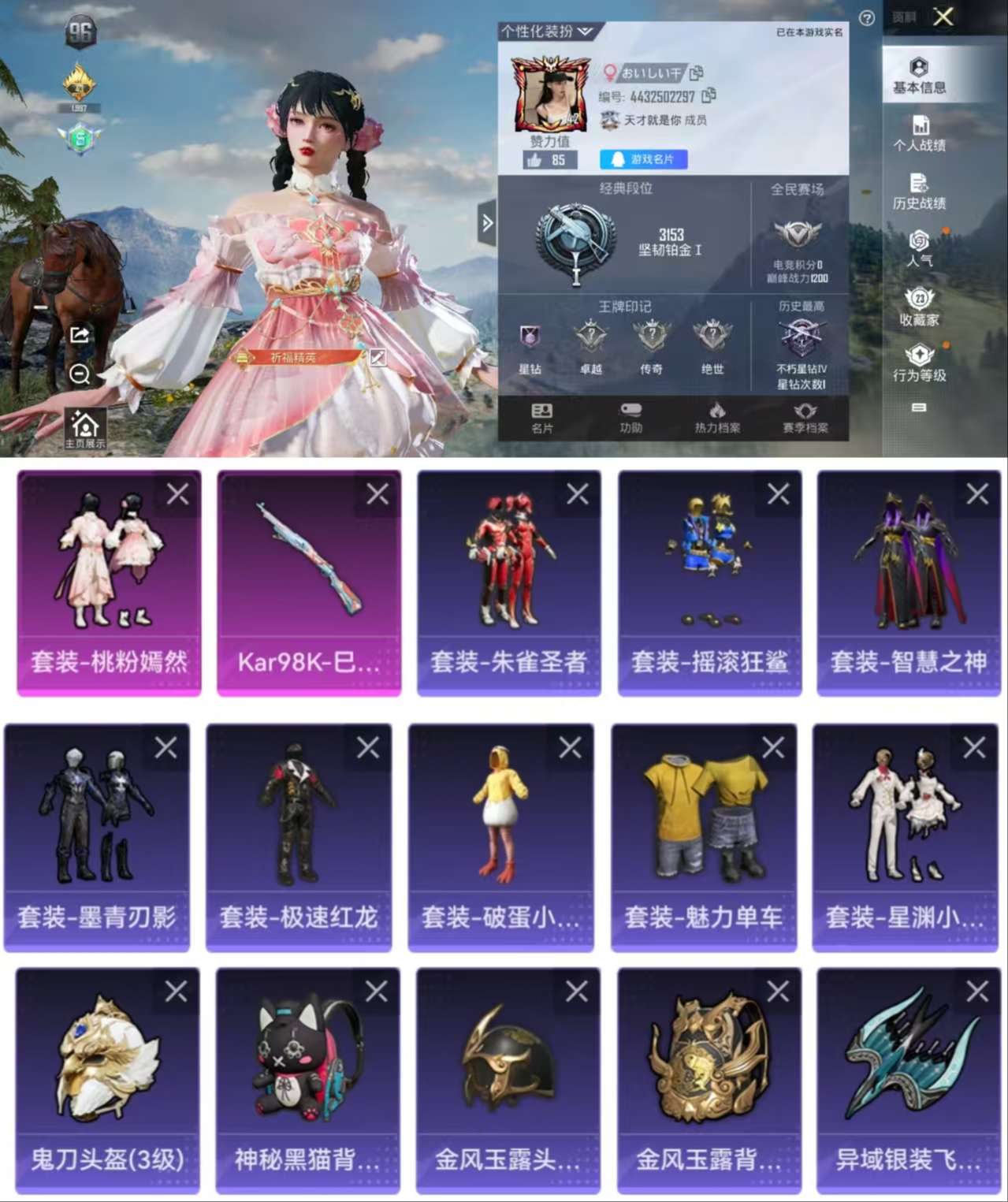 HPCMW3318339和平精英账号详情图2 HPCMW3318339和平精英账号详情图2