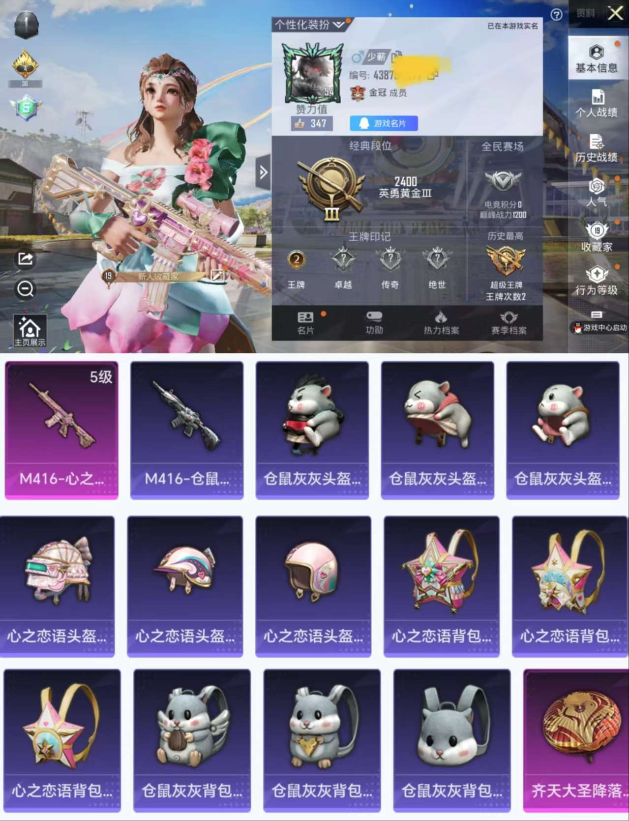 HPCMW3318904和平精英账号详情图2 HPCMW3318904和平精英账号详情图2