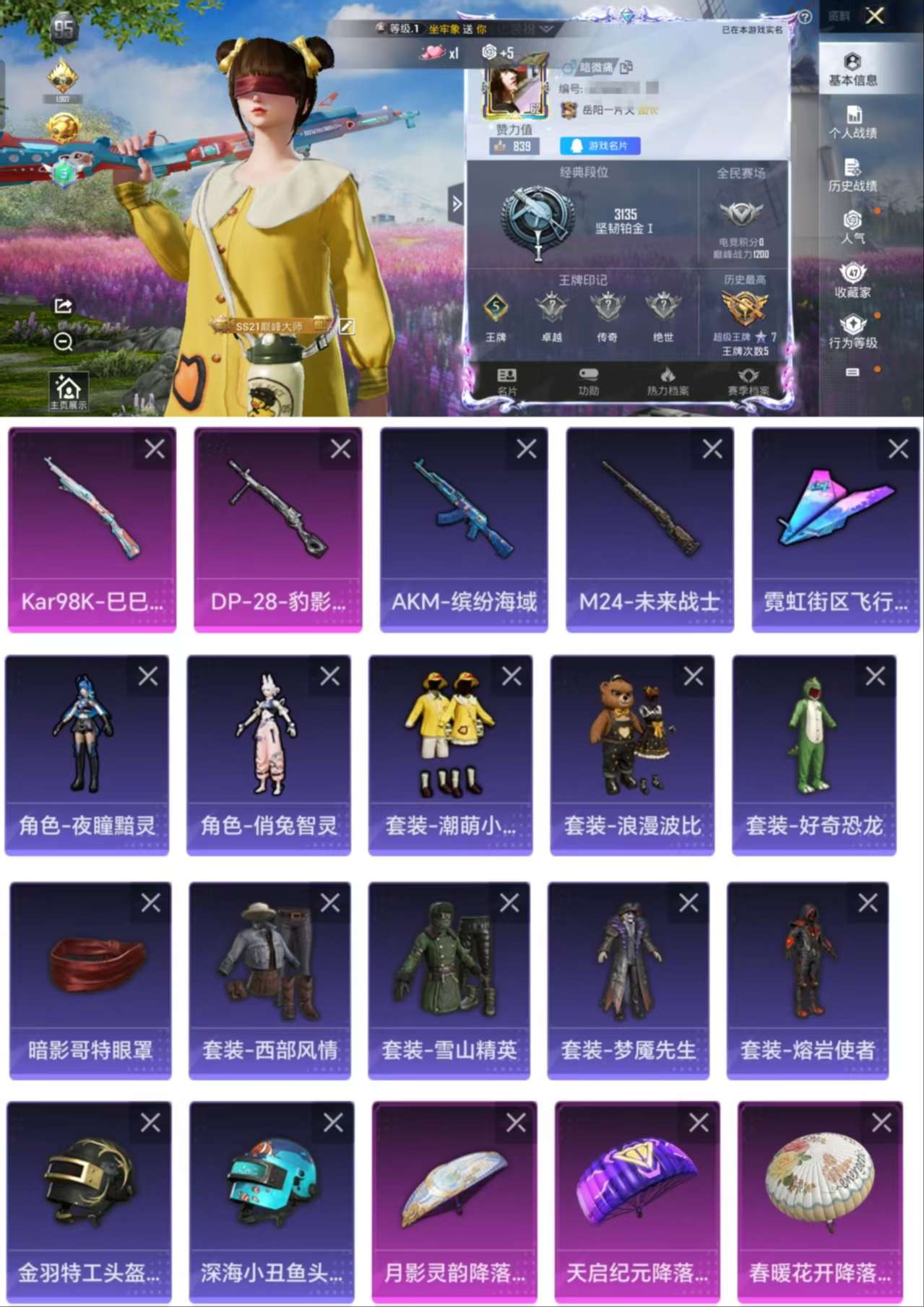 HPCMW3319455和平精英账号详情图2
