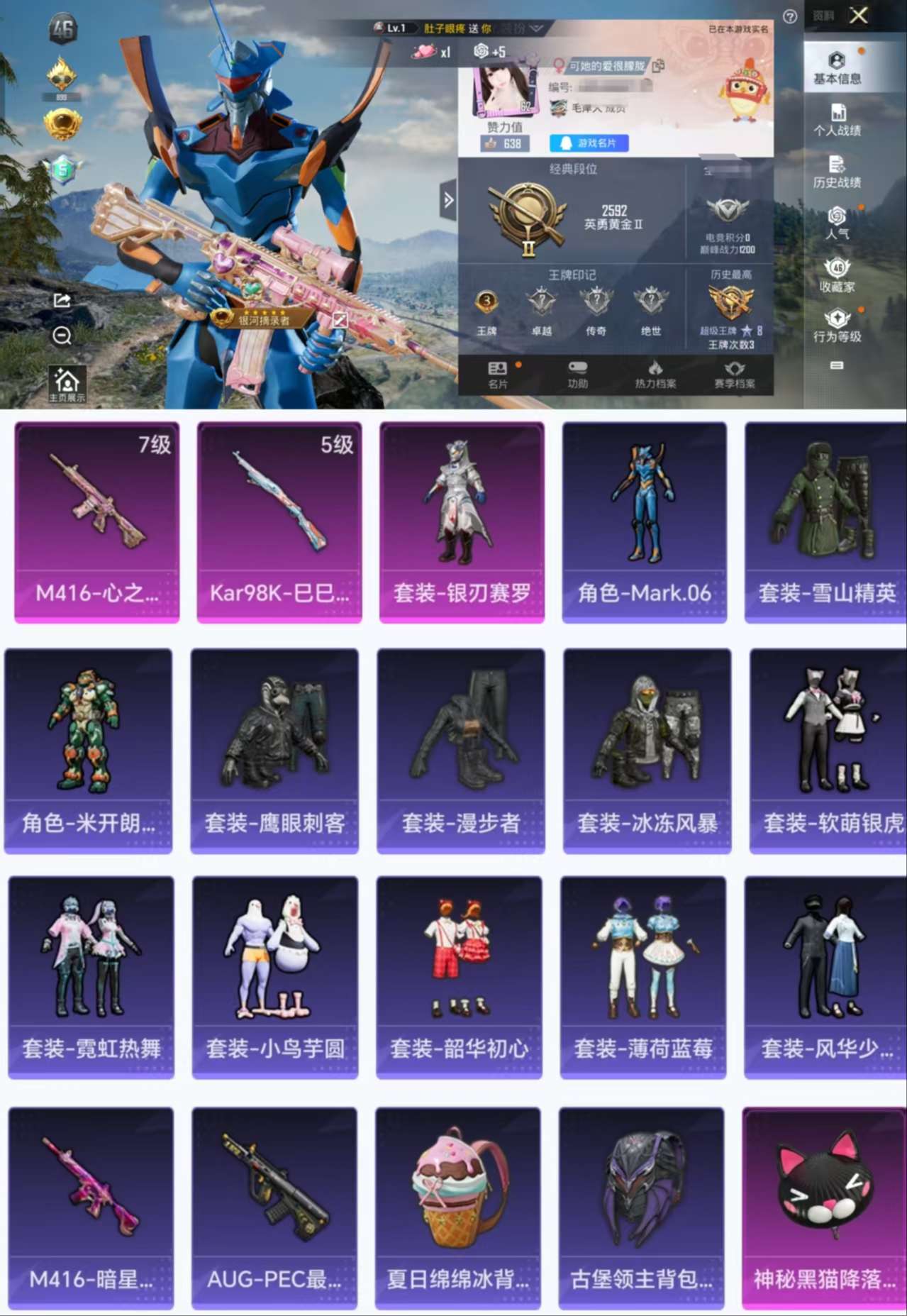HPCMW3320881和平精英账号详情图2