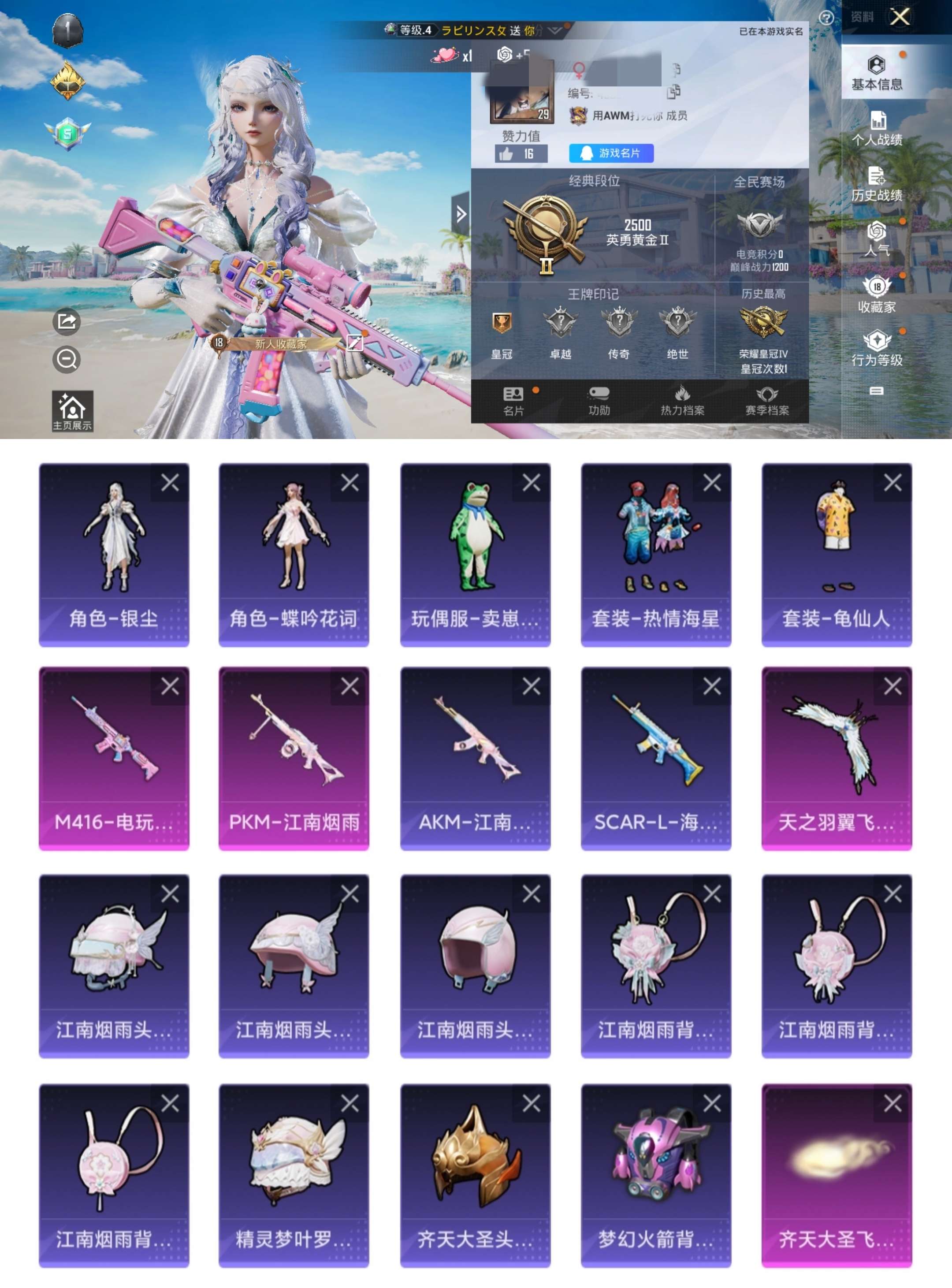 HPCMW3325893和平精英账号详情图2