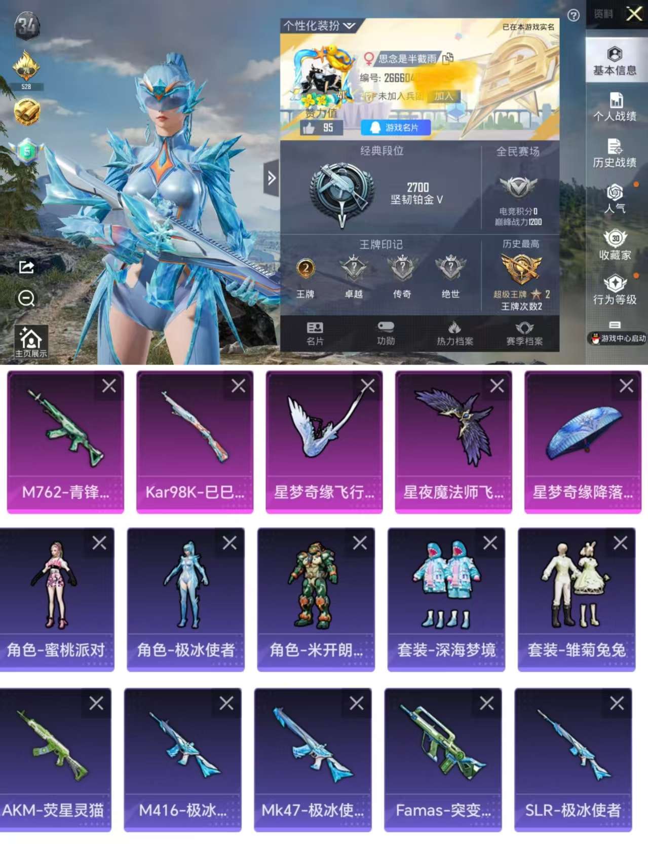 HPCMW3325638和平精英账号详情图2