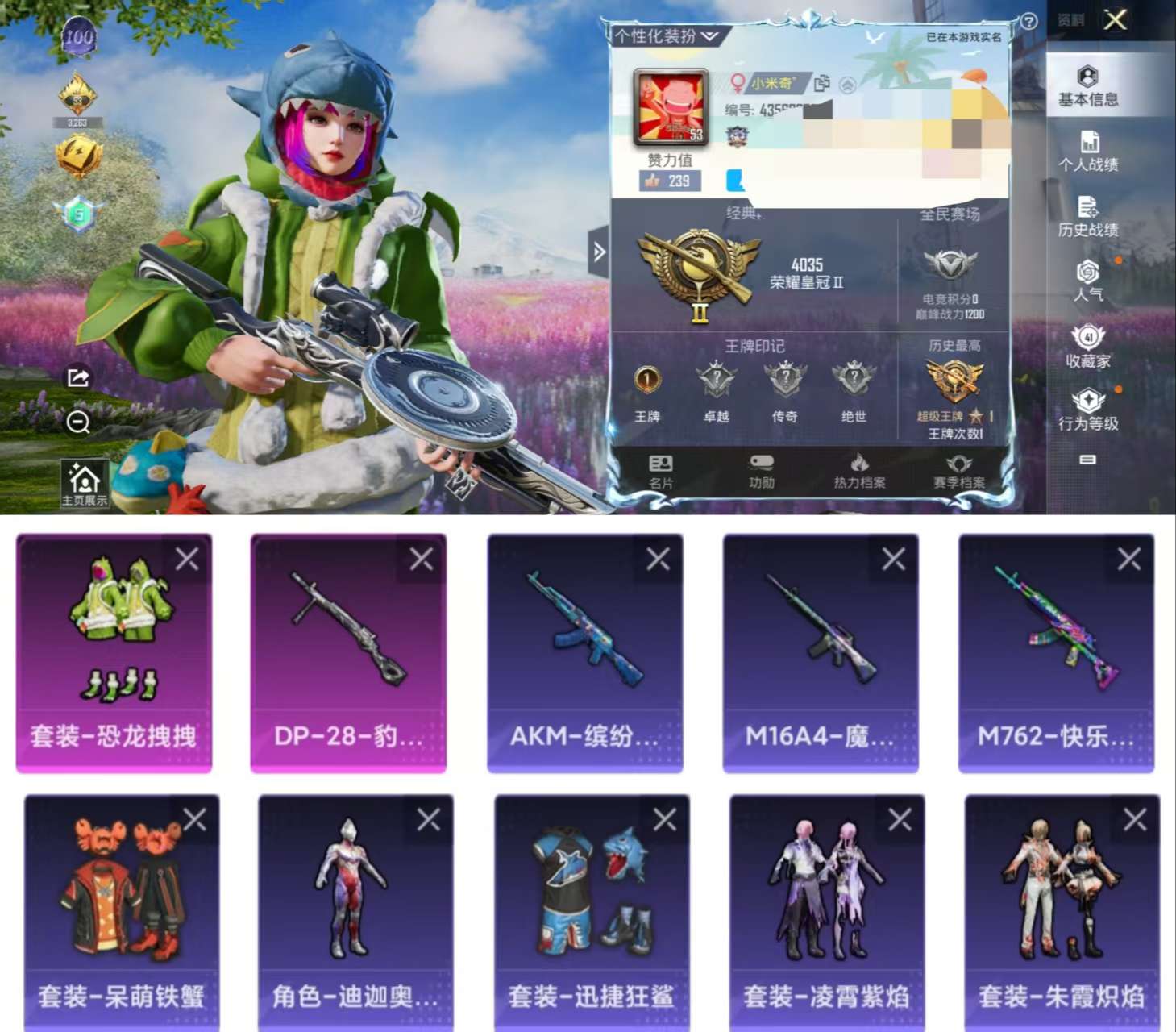HPCMW3328097和平精英账号详情图2