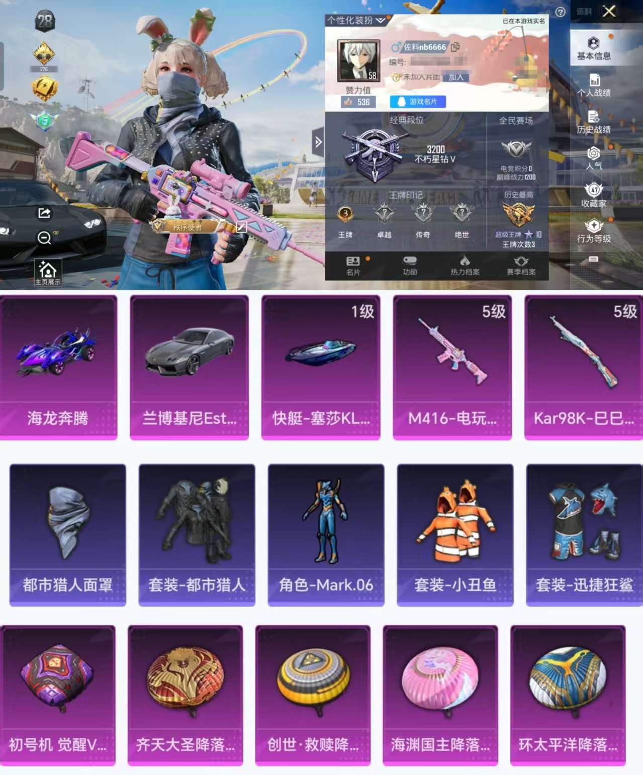 HPCMW3329597和平精英账号详情图2