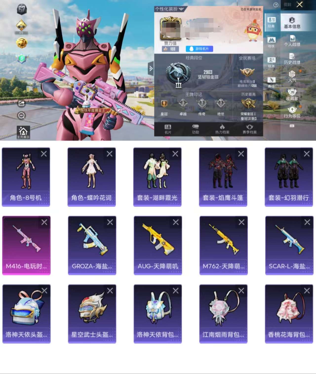 HPCMW3335331和平精英账号详情图2