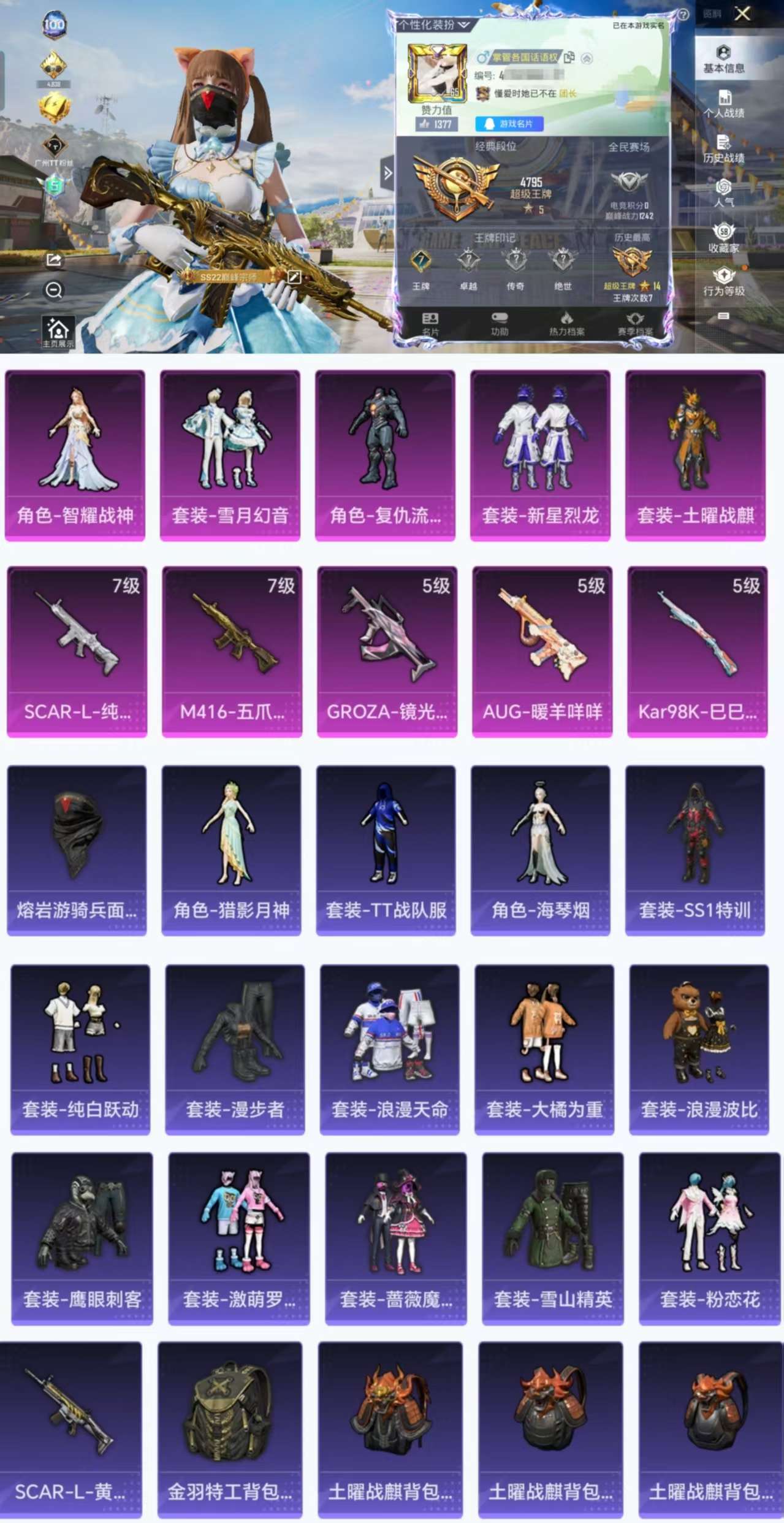HPCMW3333917和平精英账号详情图2