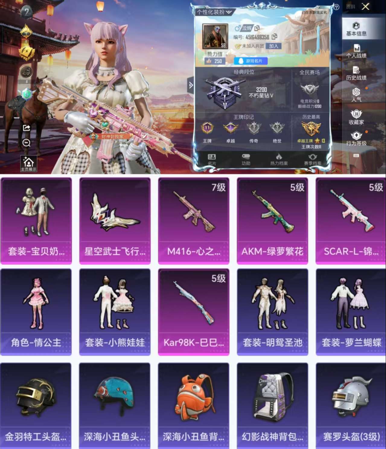 HPCMW3335489和平精英账号详情图2