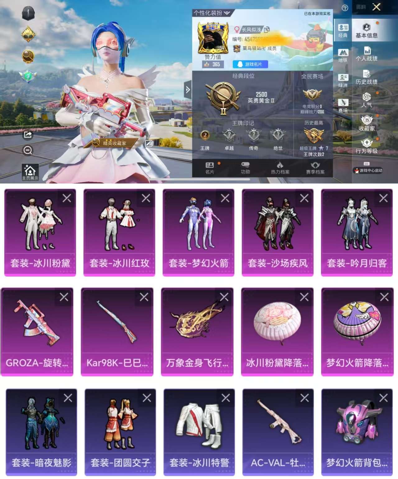 HPCMW3339542和平精英账号详情图2