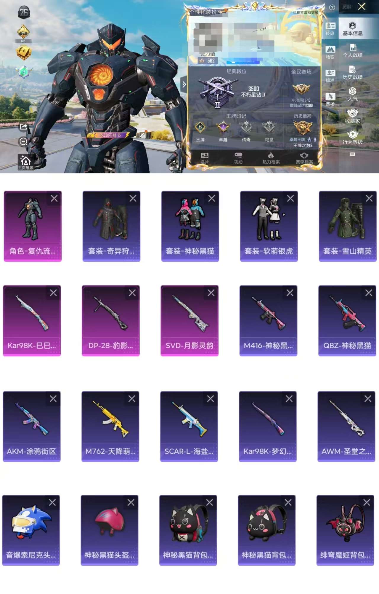 HPCMW3339895和平精英账号详情图2