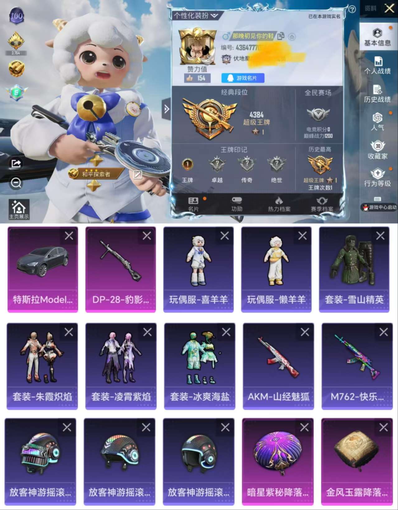 HPCMW3340076和平精英账号详情图2