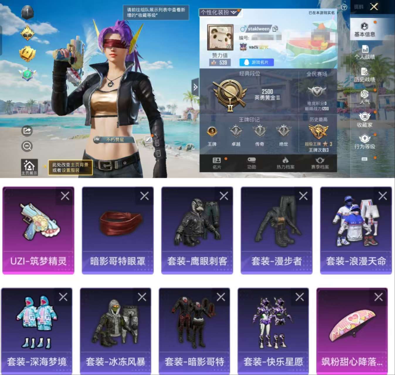 HPCMW3340101和平精英账号详情图2