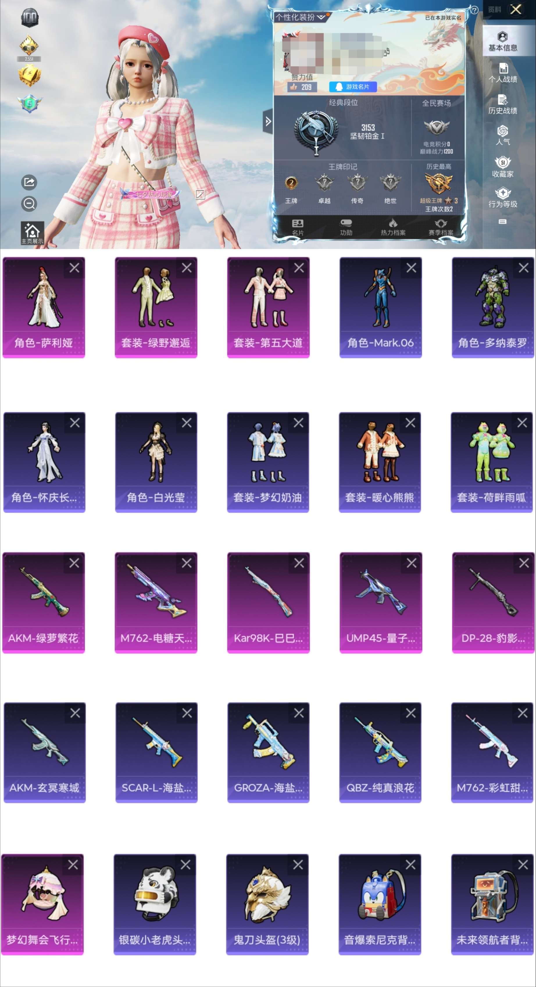 HPCMW3422393和平精英账号详情图2 HPCMW3422393和平精英账号详情图2