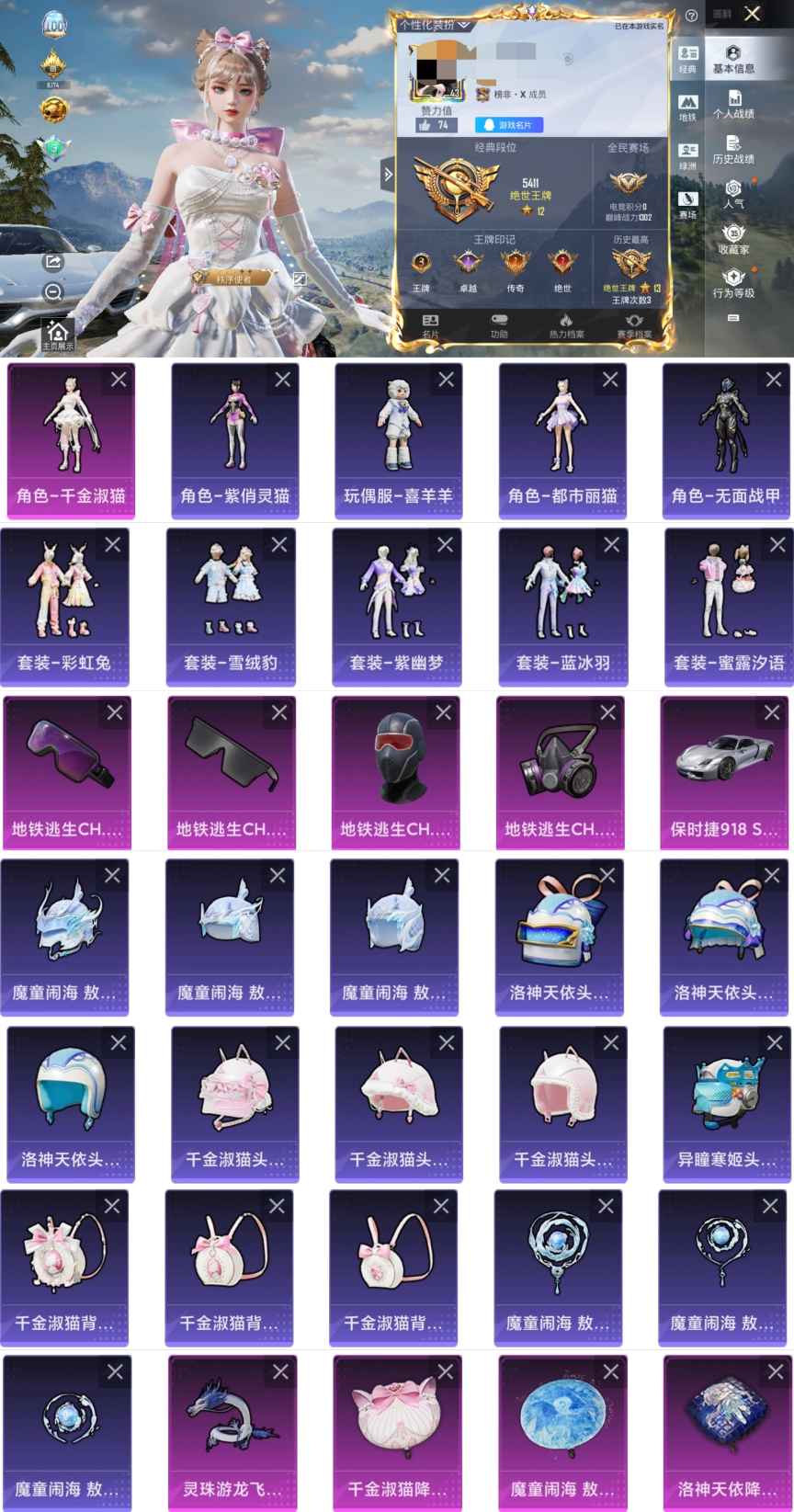 和平精英账号安卓QQ1载具-41套装-82枪皮-XQ739+【绝世印记-千金淑猫 保时捷918-地铁天赋41点 1粉3角