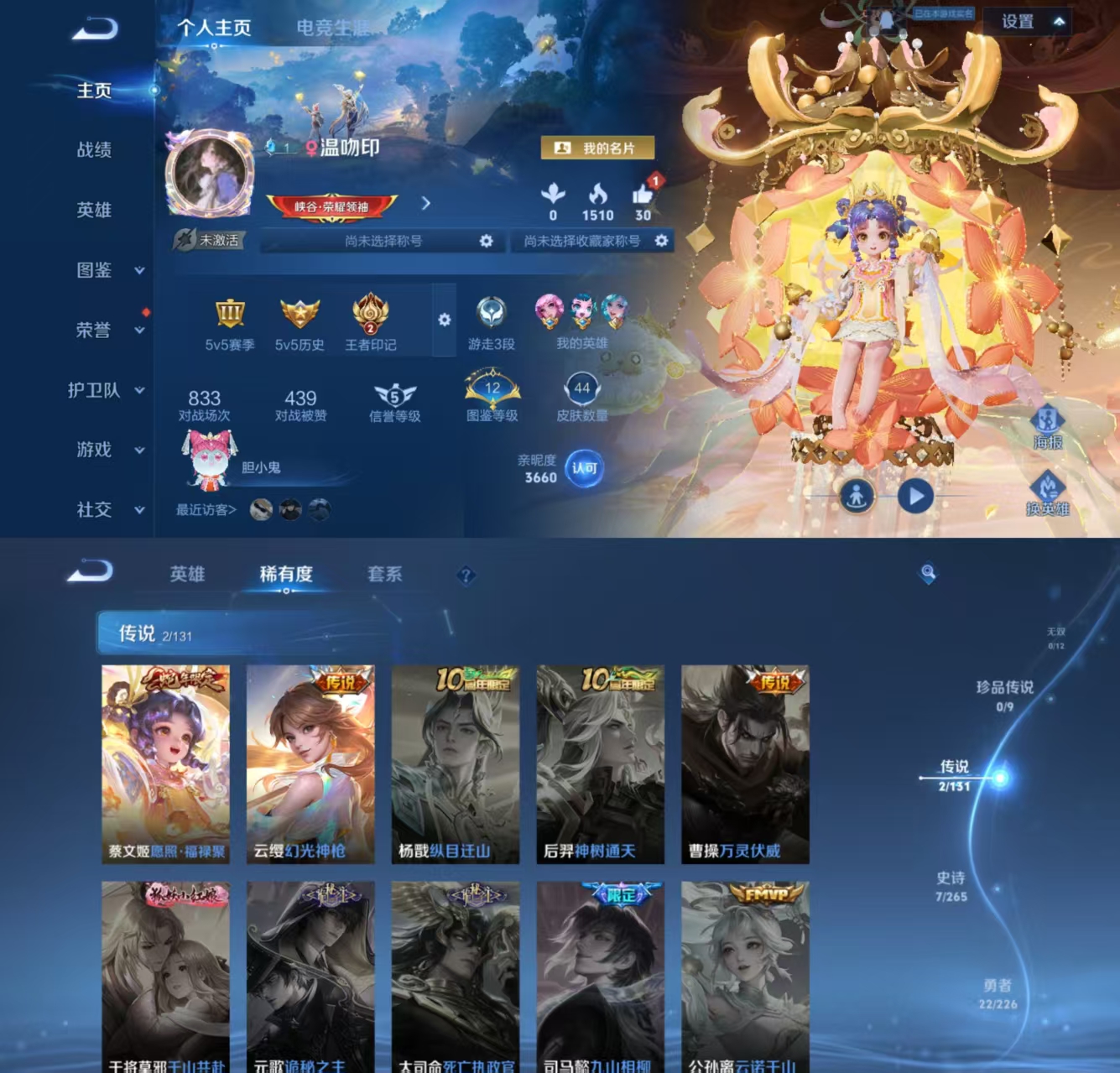 王者荣耀账号安卓QQ96英雄-44皮肤-JJ3482一体号（送和平23套装26枪皮1特效枪冰公主）-安卓Q-社交违规-无