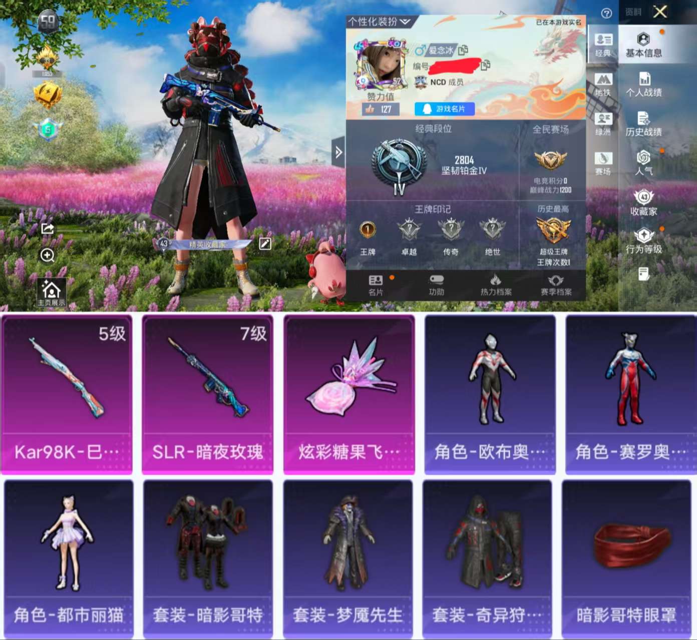 HPCMW3449006和平精英账号详情图2