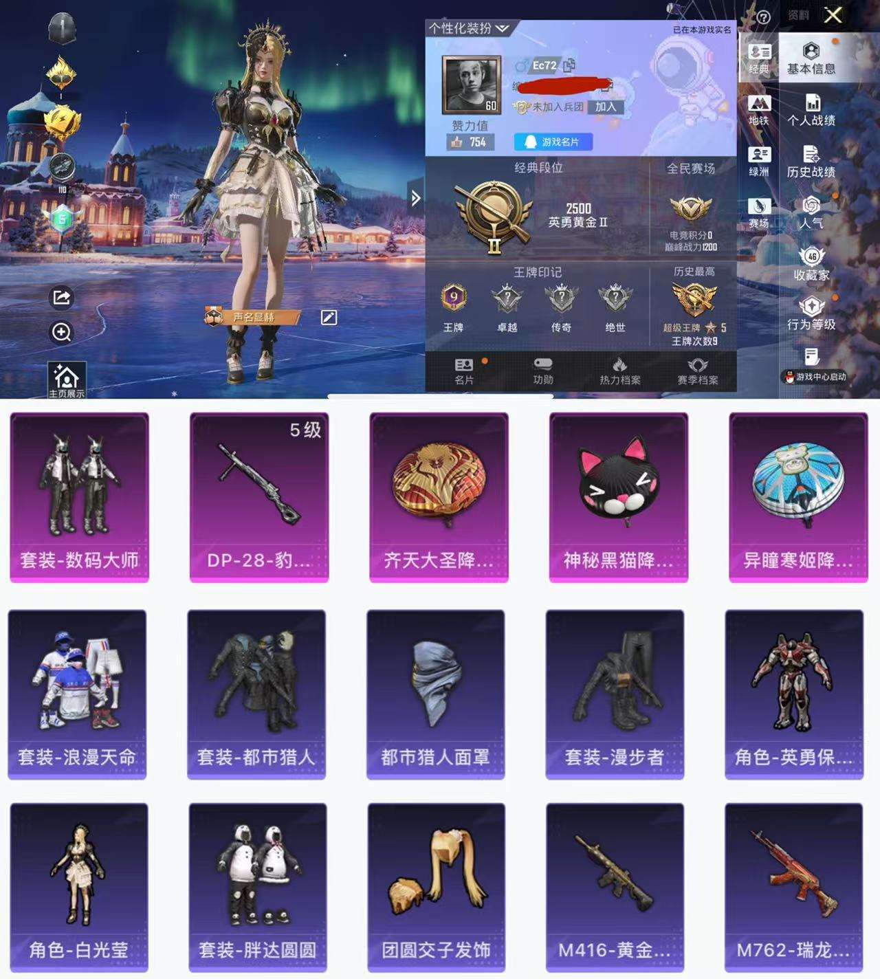 HPCMW3454299和平精英账号详情图2