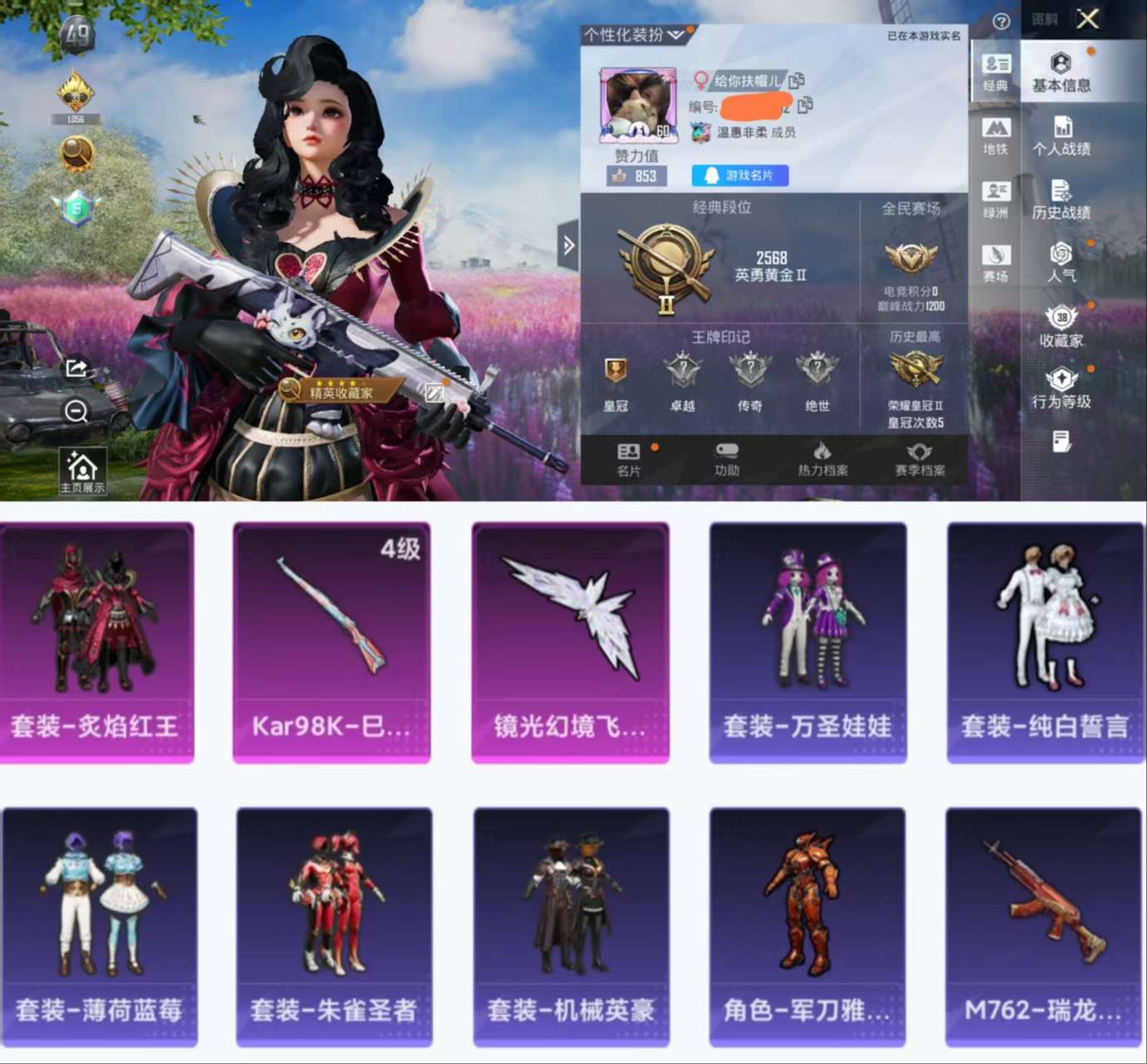 HPCMW44775和平精英账号详情图2