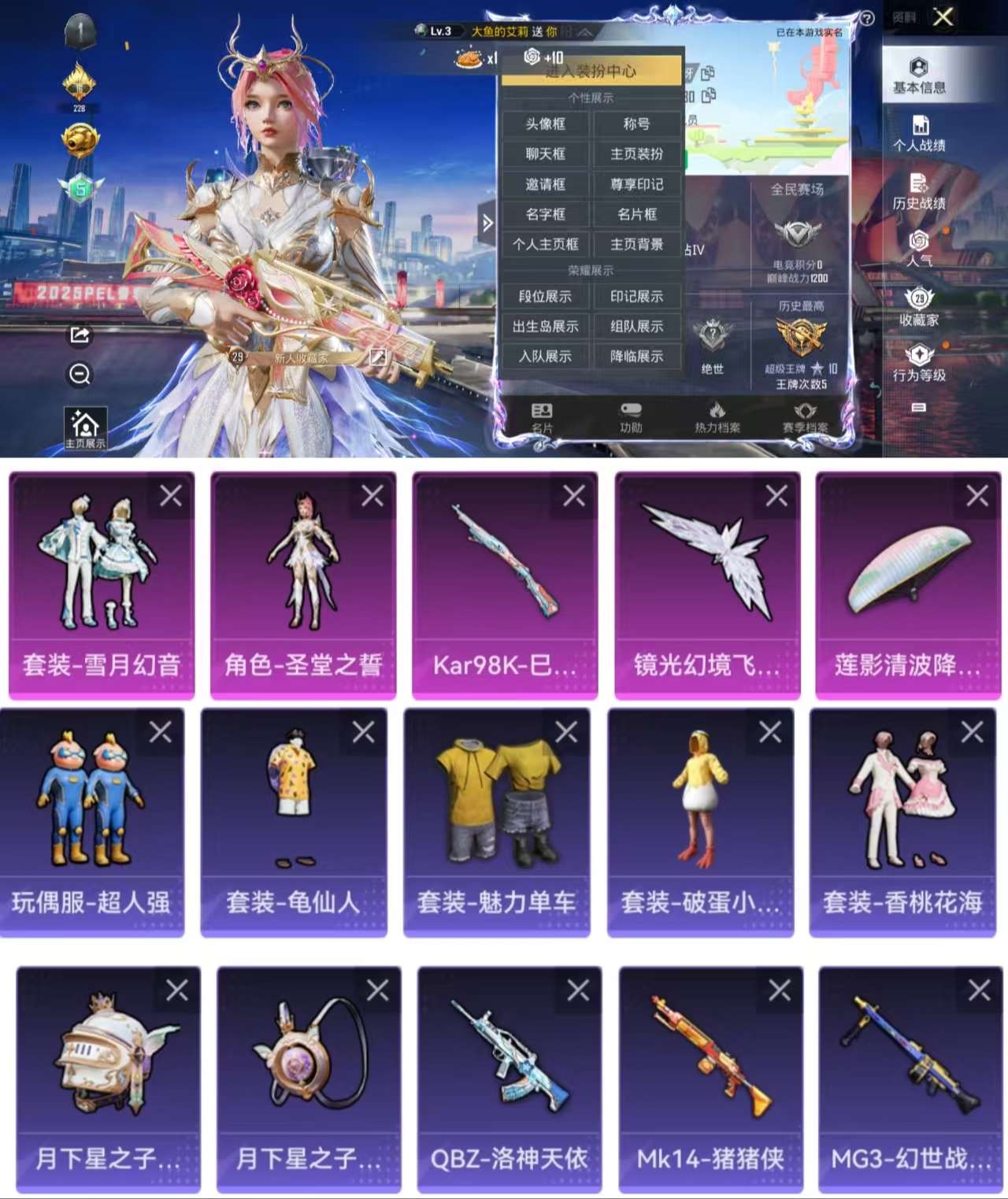 HPCMW417961和平精英账号详情图2