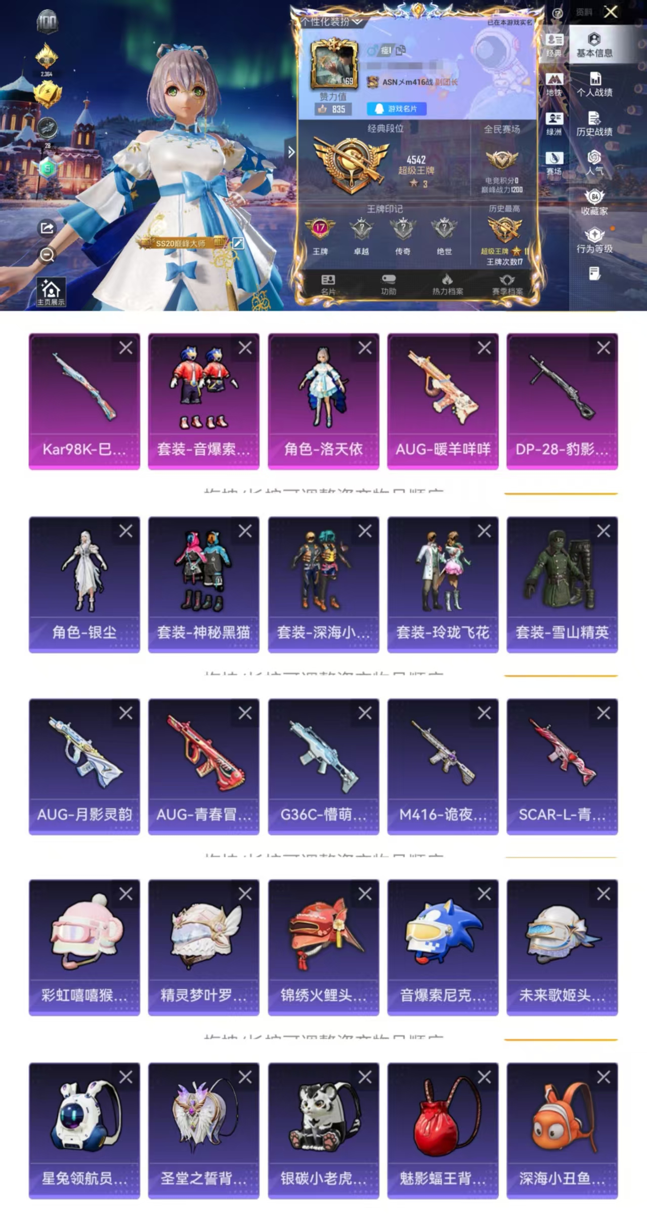 和平精英账号安卓QQ0载具-207套装-247枪皮-HM6480一体号-安卓Q区-3特效枪2粉装 助理巡查员V-【可二次