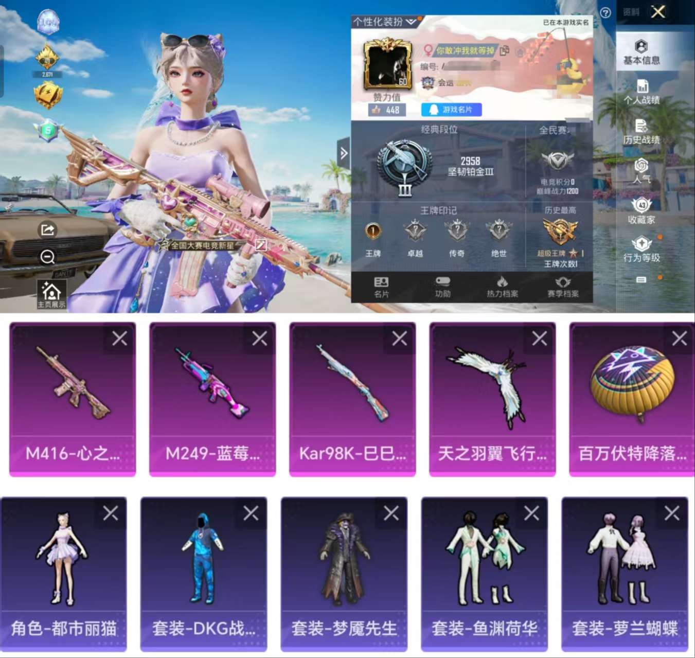 HPCMW484846和平精英账号详情图2