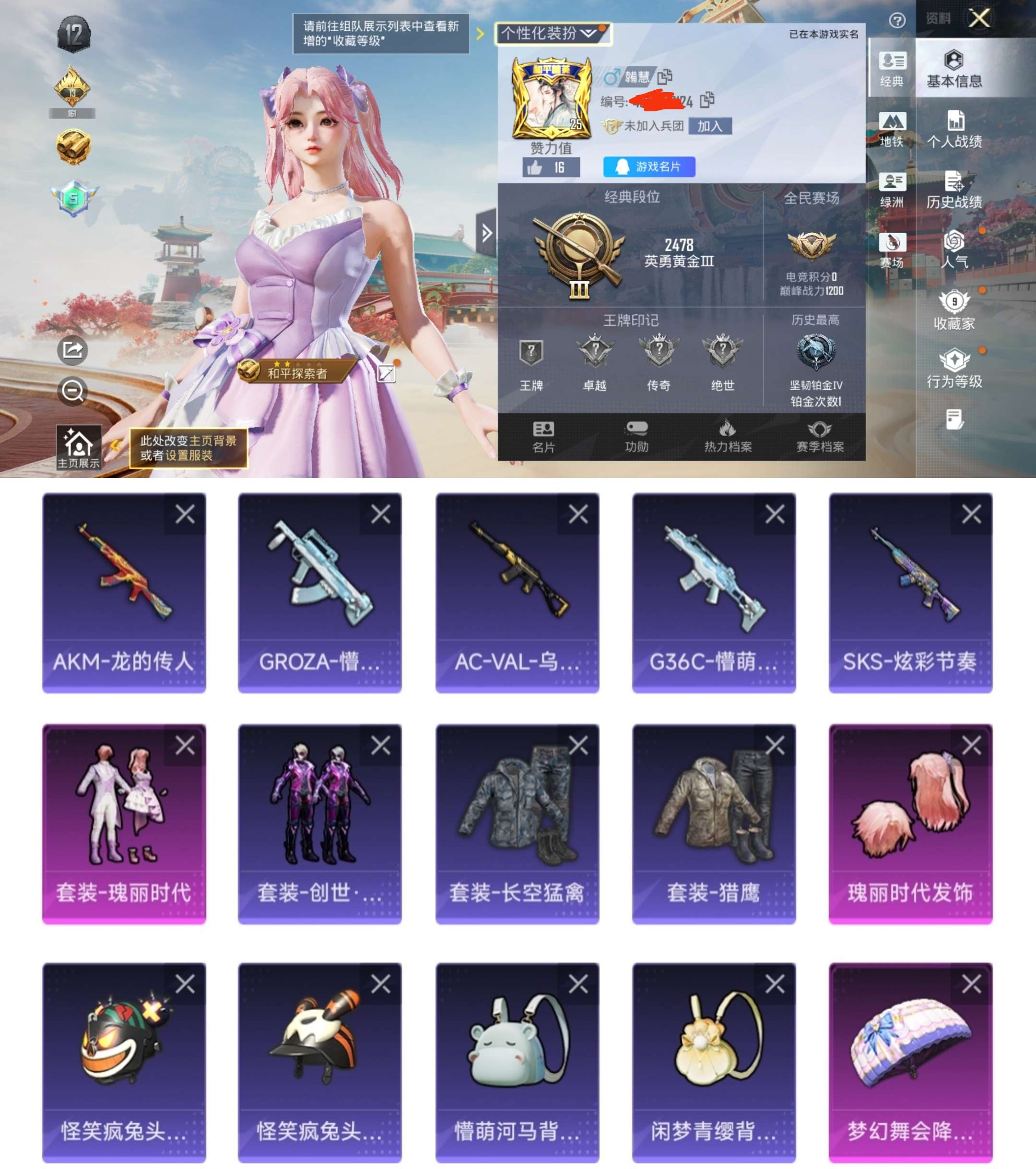 HPCMW4118606和平精英账号详情图2