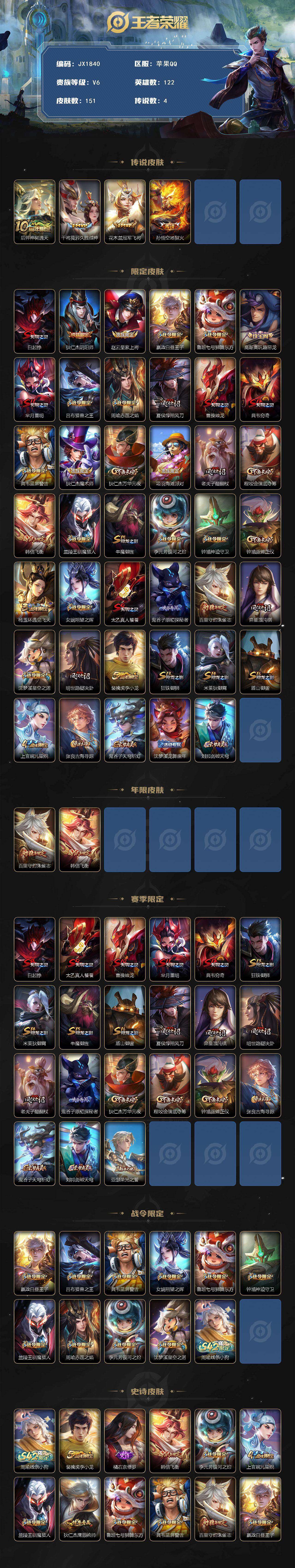 WZCMW4222488王者荣耀账号详情图3 WZCMW4222488王者荣耀账号详情图3