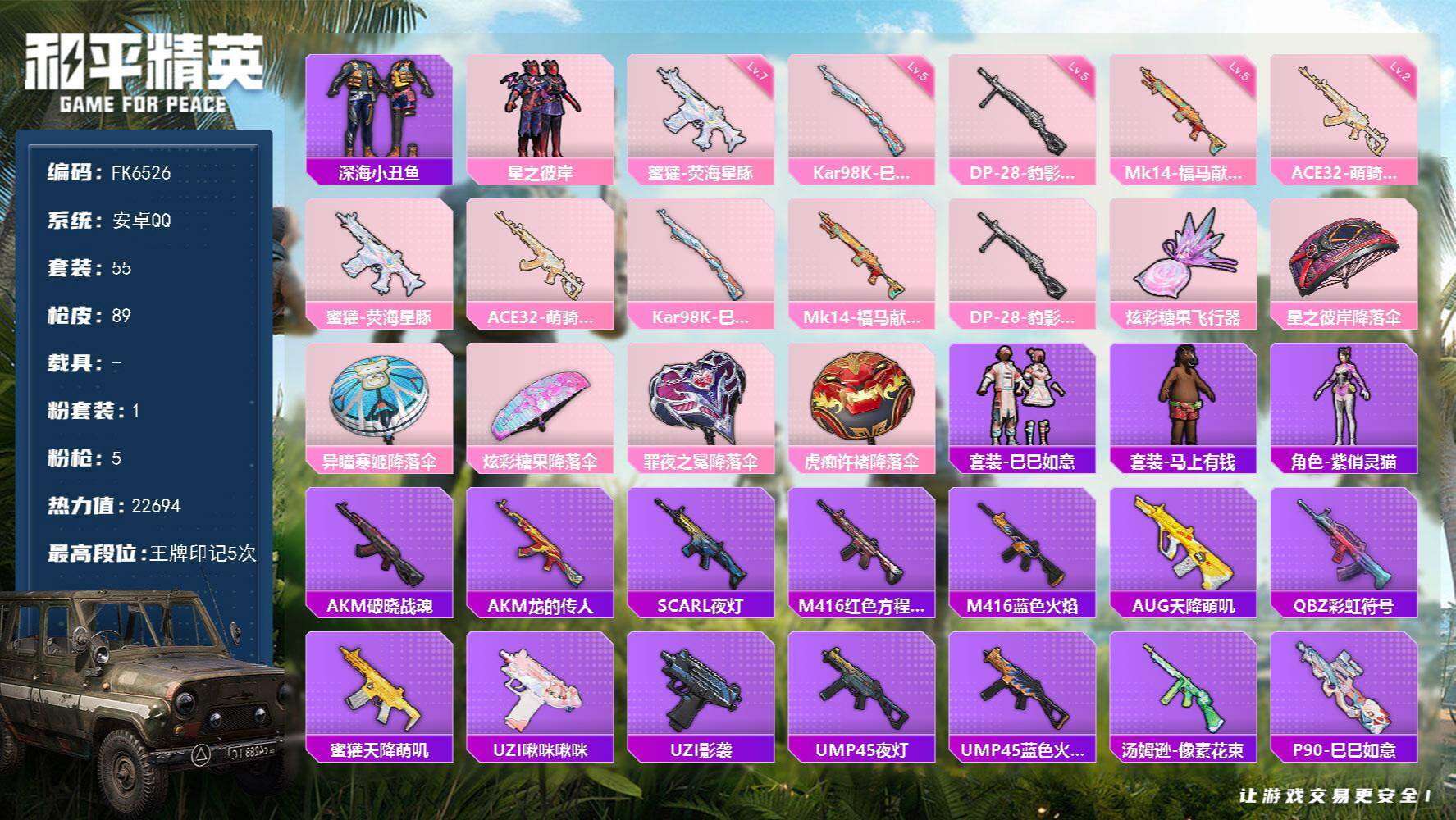 HPCMW4124403和平精英账号详情图2