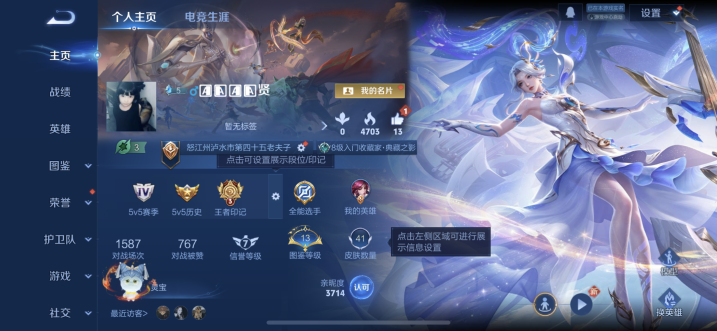 王者荣耀账号苹果QQ72英雄-41皮肤-JJ4254：苹果Q 女号-V3-永恒钻石IV-72英雄-41皮肤-1典藏-1珍