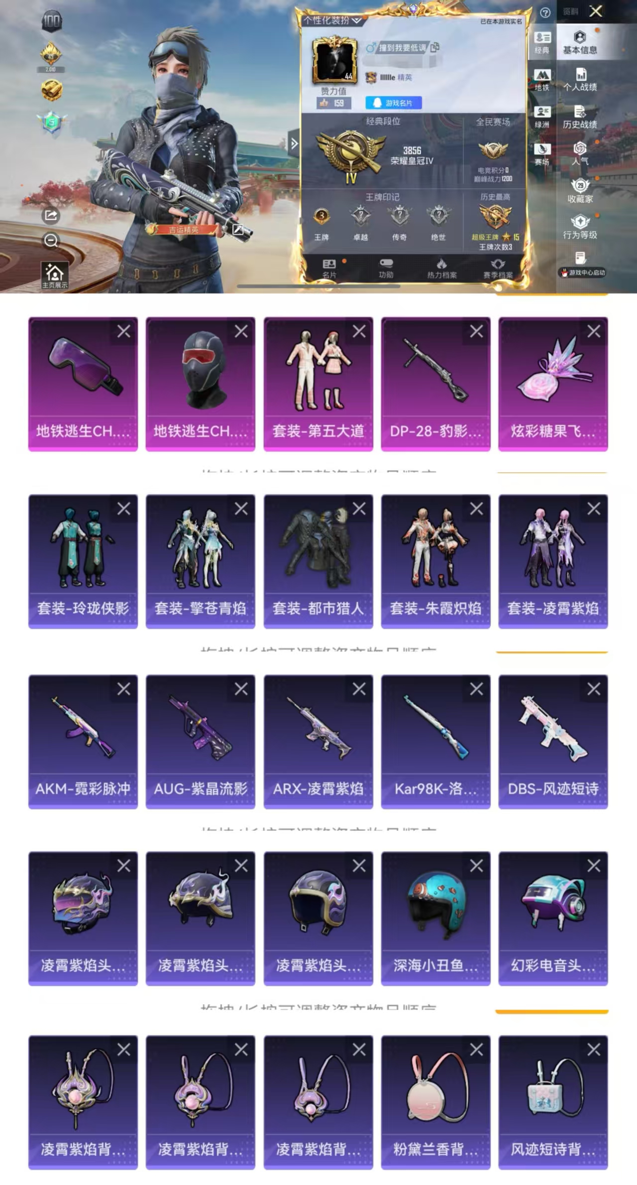 和平精英账号苹果QQ0载具-55套装-75枪皮-HM6706苹果Q区素材号-都市猎人1粉装1特效7飞行器【无二次协助  