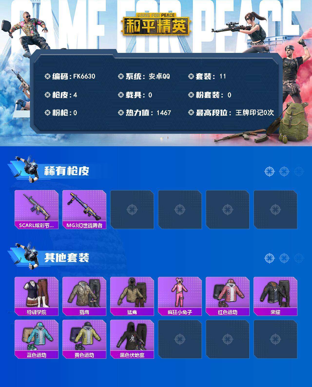 HPCMW4141239和平精英账号详情图3 HPCMW4141239和平精英账号详情图3