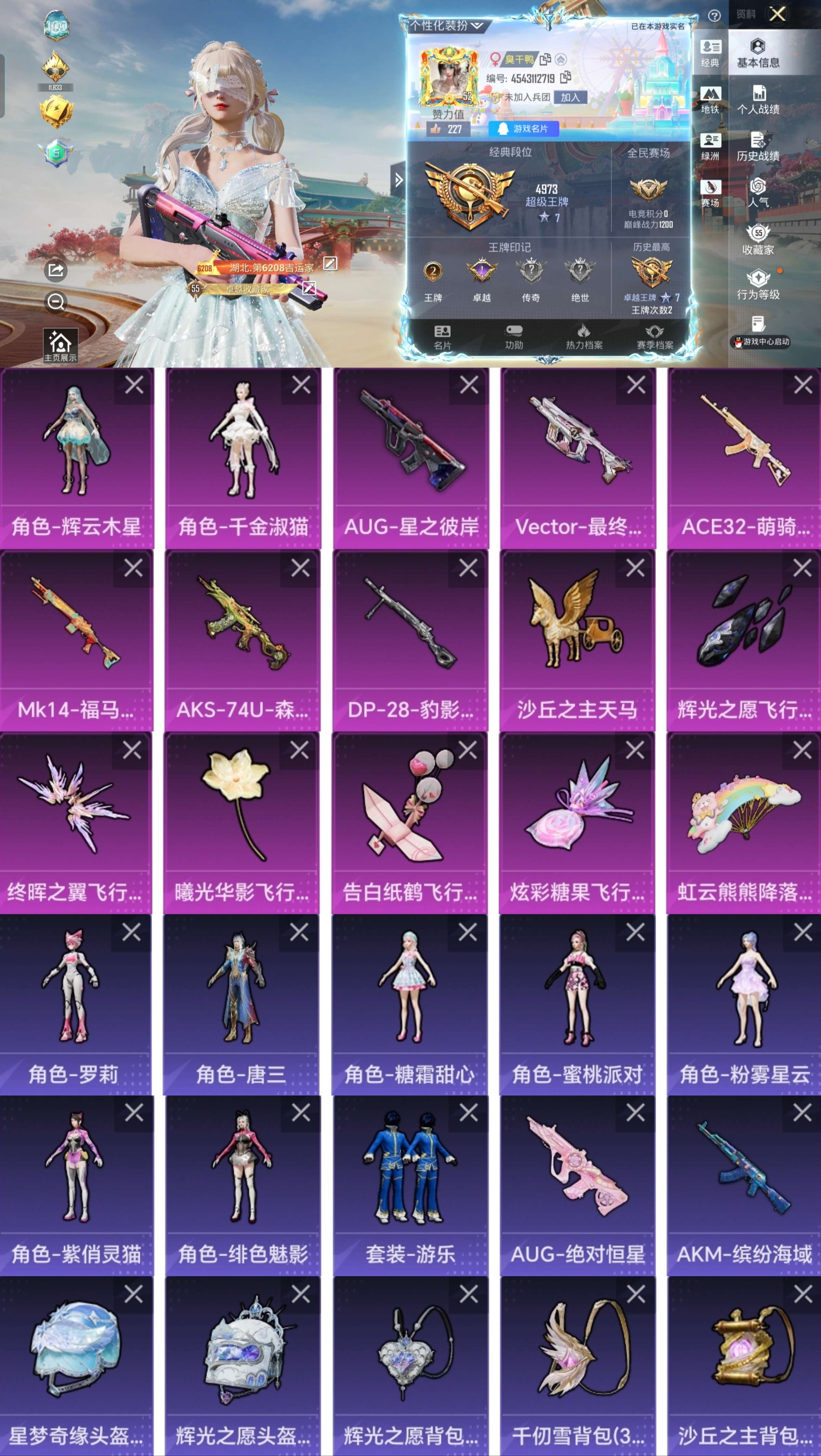 HPCMW4152012和平精英账号详情图2 HPCMW4152012和平精英账号详情图2