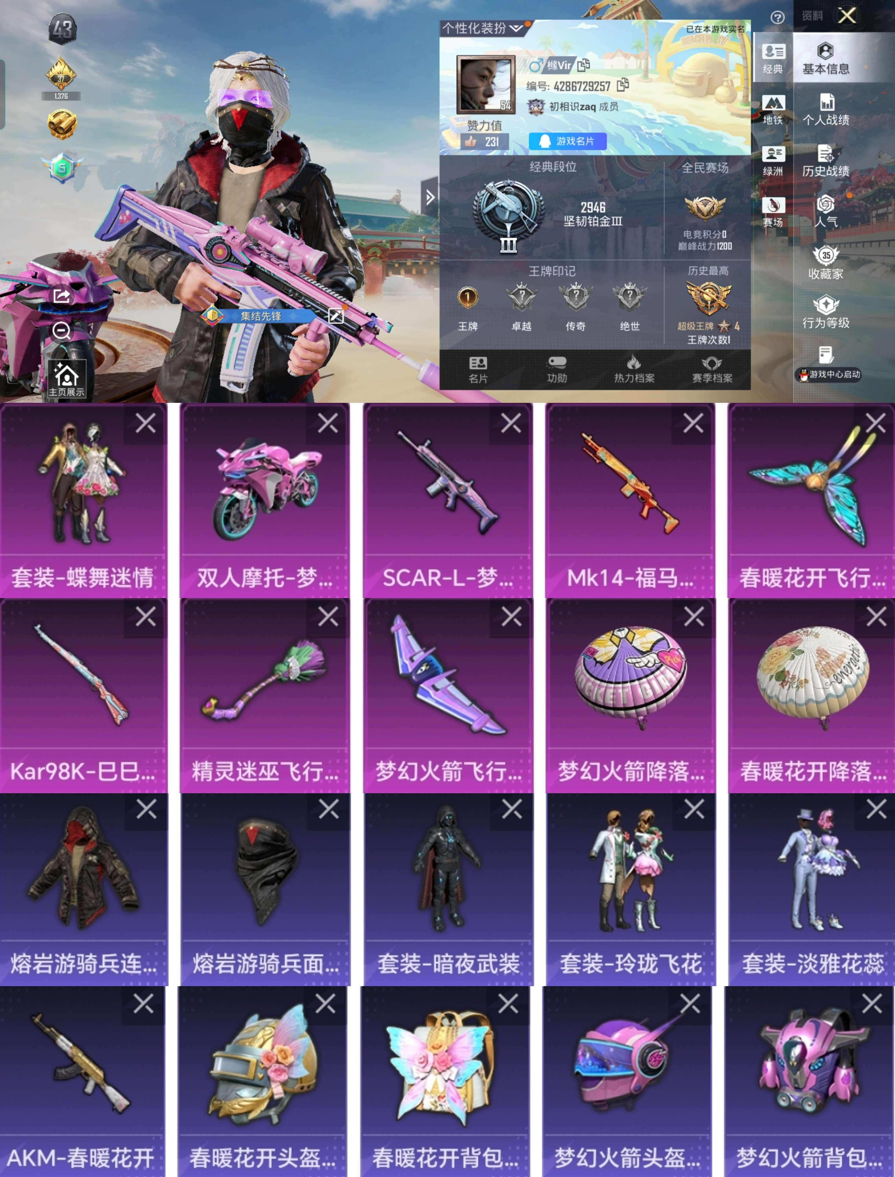 HPCMW4152018和平精英账号详情图2