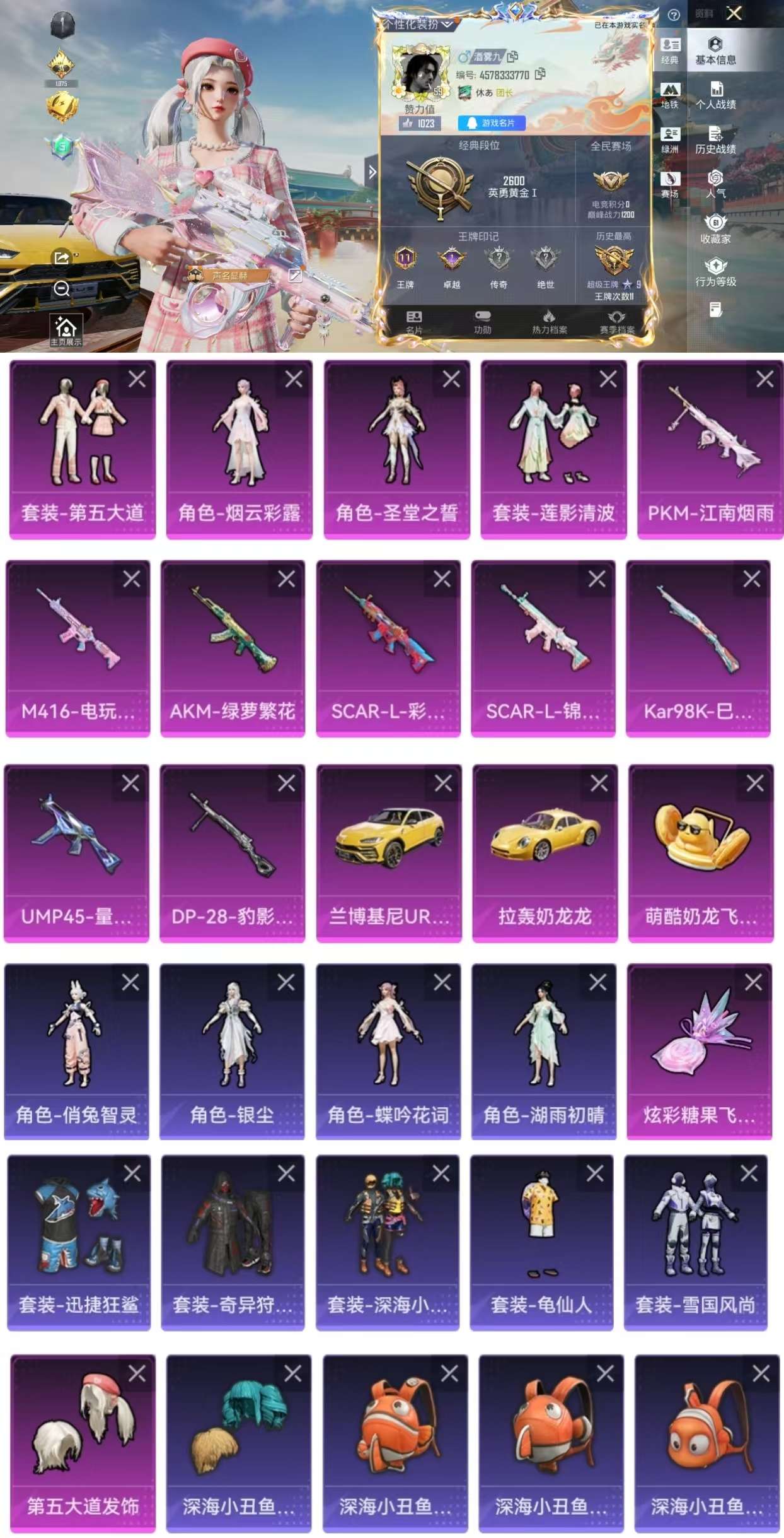 HPCMW4156641和平精英账号详情图2