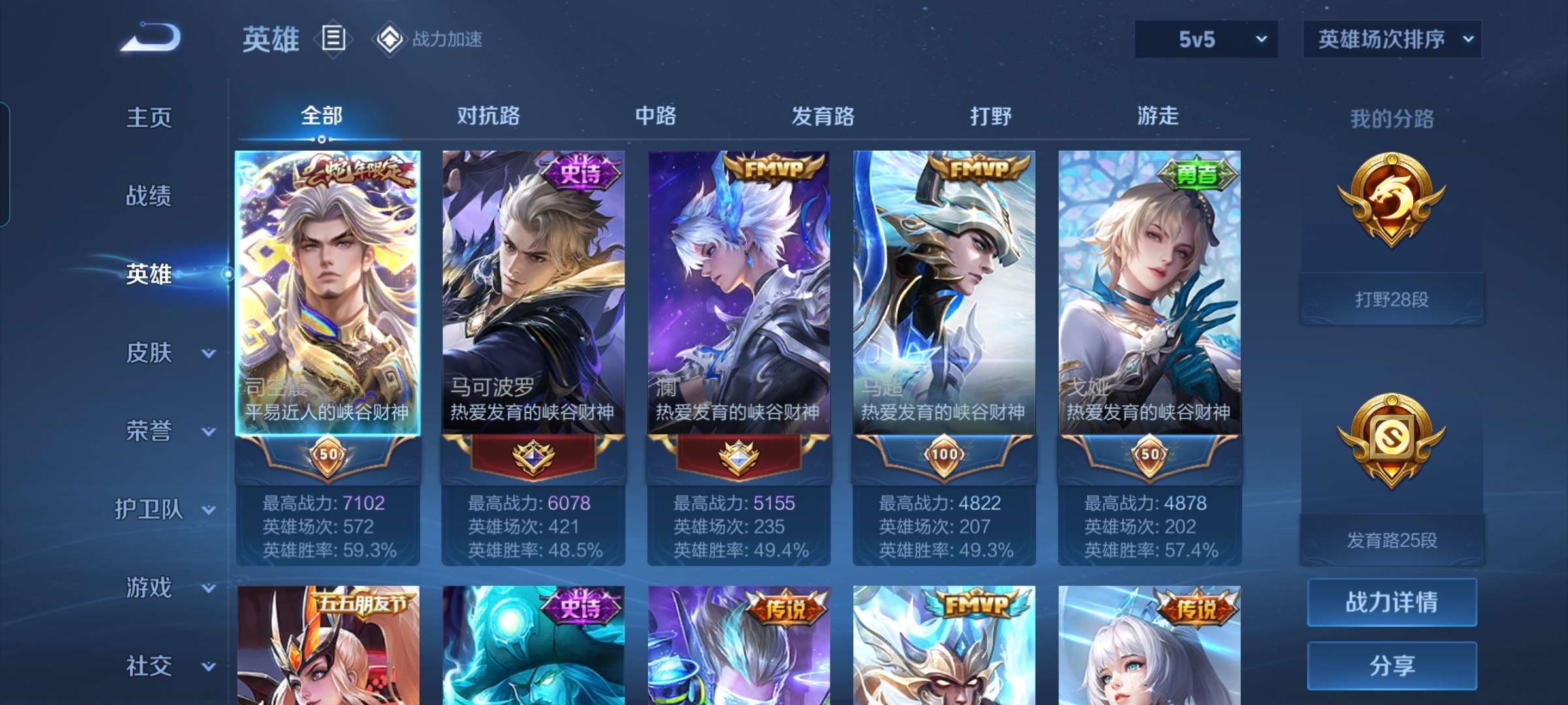 WZCMW4310515王者荣耀账号详情图5