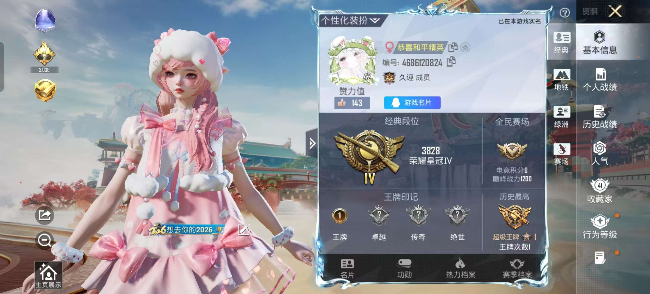 HPCMW4189299和平精英账号详情图3